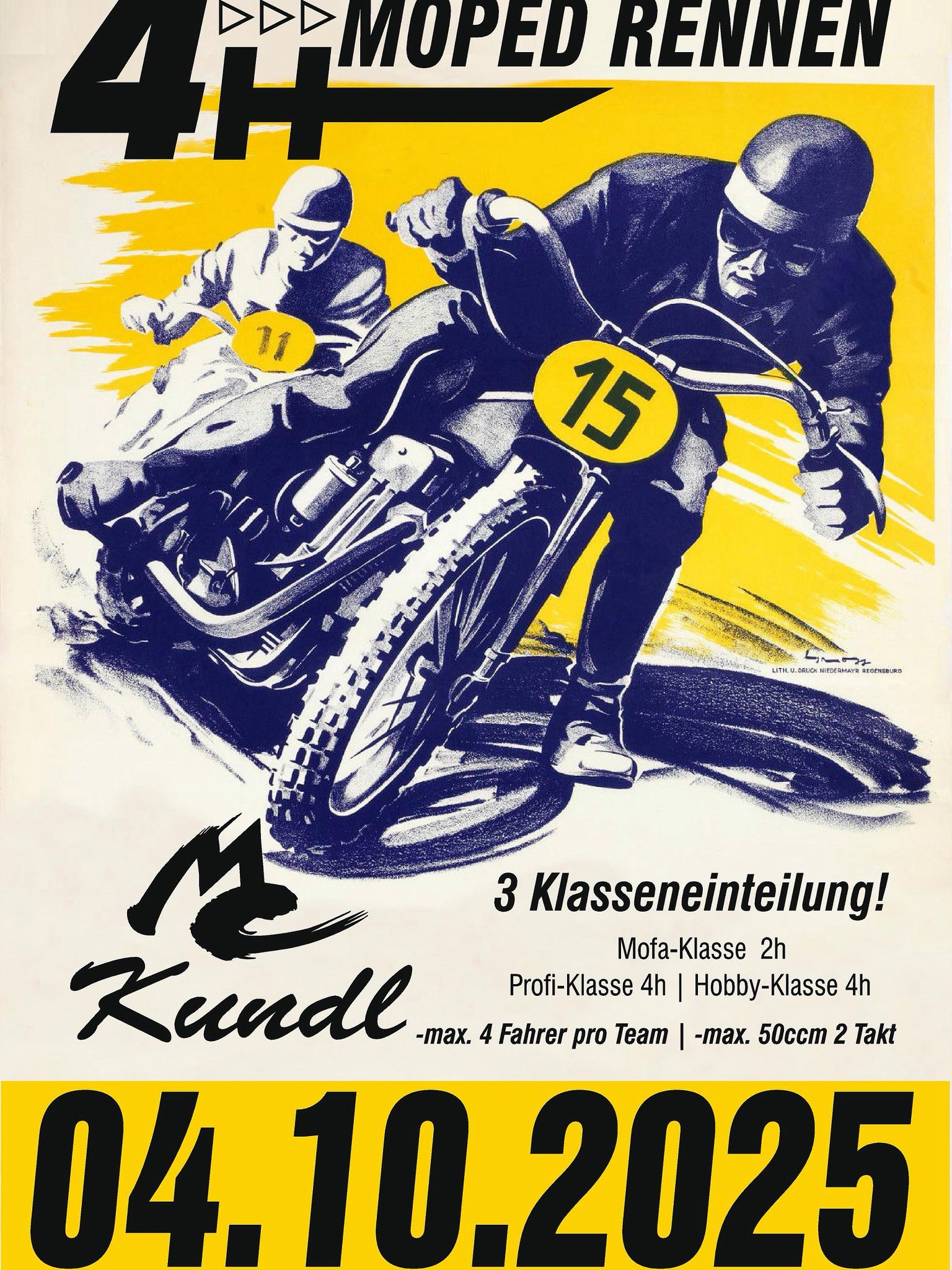 Plakat 4H Moped Rennen